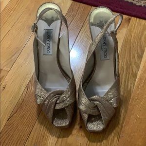 Gold Jimmy Choo 4inch heels